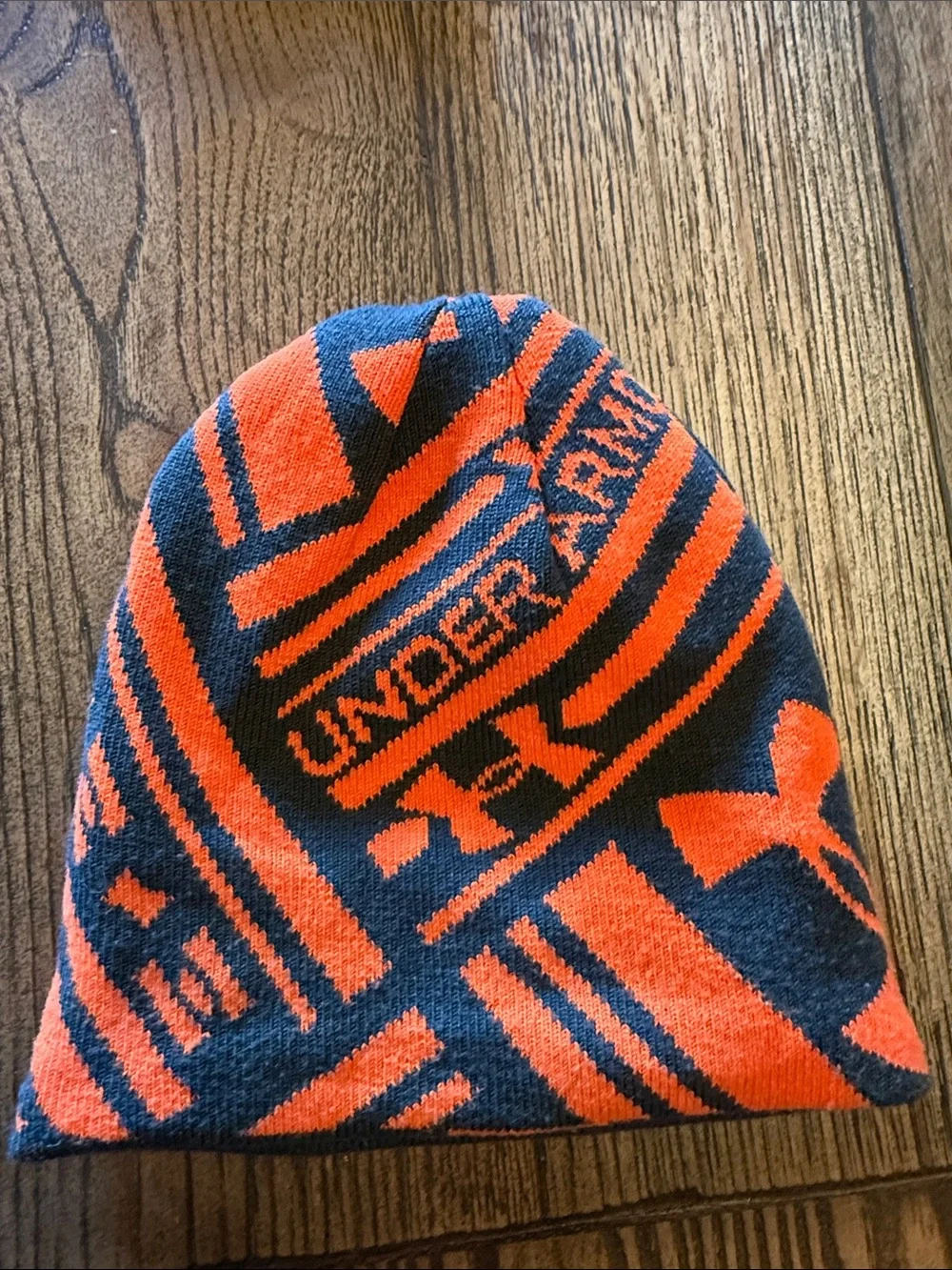 Under Armour Kids Gray Beanies with Orange Logo Accents bundle